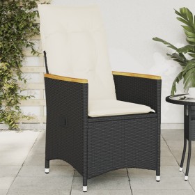 Garden recliner with black synthetic rattan cushions by vidaXL, Garden chairs - Ref: Foro24-365643, Price: 112,99 €, Discount: %