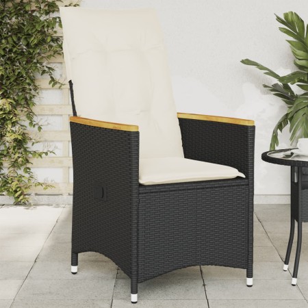 Garden recliner with black synthetic rattan cushions by vidaXL, Garden chairs - Ref: Foro24-365643, Price: 132,17 €, Discount: %