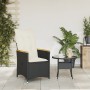 Garden recliner with black synthetic rattan cushions by vidaXL, Garden chairs - Ref: Foro24-365643, Price: 132,17 €, Discount: %