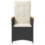 Garden recliner with black synthetic rattan cushions by vidaXL, Garden chairs - Ref: Foro24-365643, Price: 132,17 €, Discount: %