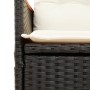 Garden recliner with black synthetic rattan cushions by vidaXL, Garden chairs - Ref: Foro24-365643, Price: 132,17 €, Discount: %