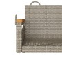 Graue Schaukelbank aus synthetischem Rattan, 63 x 62 x 40 cm von vidaXL, Gartenbänke - Ref: Foro24-368162, Preis: 71,49 €, Ra...