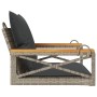 Swing bench with gray synthetic rattan cushions 63x62x40 cm by vidaXL, garden benches - Ref: Foro24-368174, Price: 85,23 €, D...