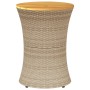 Mesa de jardín forma de tambor ratán sintético y madera beige de vidaXL, Mesas de jardín - Ref: Foro24-368298, Precio: 78,54 ...