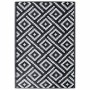 Black and white PP outdoor rug 140x200 cm by vidaXL, Outdoor protectors - Ref: Foro24-368576, Price: 30,01 €, Discount: %