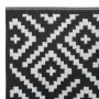 Black and white PP outdoor rug 140x200 cm by vidaXL, Outdoor protectors - Ref: Foro24-368576, Price: 30,01 €, Discount: %