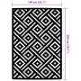 Black and white PP outdoor rug 140x200 cm by vidaXL, Outdoor protectors - Ref: Foro24-368576, Price: 30,01 €, Discount: %