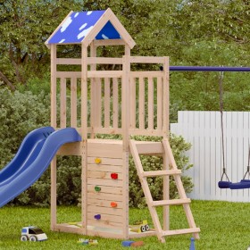 Play tower with climbing wall pine wood 110.5x52.5x215cm by vidaXL, Children's houses - Ref: Foro24-845923, Price: 209,75 €, ...