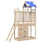 Torre de juegos con pared escalada madera pino 110,5x52,5x215cm de vidaXL, Casitas infantiles - Ref: Foro24-845923, Precio: 2...