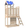 Torre de juegos con pared escalada madera pino 110,5x52,5x215cm de vidaXL, Casitas infantiles - Ref: Foro24-845923, Precio: 2...