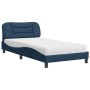 Cama con colchón tela azul 100x200 cm de vidaXL, Camas y somieres - Ref: Foro24-3208519, Precio: 349,74 €, Descuento: %