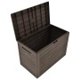 Caja de almacenamiento de jardín marrón 78x44x55 cm de vidaXL, Cajas de almacenaje para exteriores - Ref: Foro24-49442, Preci...