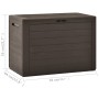 Brown garden storage box 78x44x55 cm by vidaXL, Outdoor storage boxes - Ref: Foro24-49442, Price: 84,46 €, Discount: %