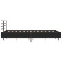 Estructura de cama madera de ingeniería y metal negro 140x190cm de vidaXL, Camas y somieres - Ref: Foro24-3280077, Precio: 14...