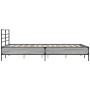 Estructura cama madera ingeniería metal gris Sonoma 140x190 cm de vidaXL, Camas y somieres - Ref: Foro24-3280080, Precio: 149...