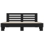 Engineered wood and black metal bed frame 200x200cm by vidaXL, Beds and slatted bases - Ref: Foro24-3280082, Price: 178,20 €,...