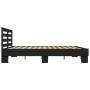 Engineered wood and black metal bed frame 200x200cm by vidaXL, Beds and slatted bases - Ref: Foro24-3280082, Price: 178,20 €,...