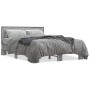 Estructura cama madera ingeniería metal gris Sonoma 140x200 cm de vidaXL, Camas y somieres - Ref: Foro24-3280105, Precio: 158...