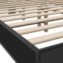 Engineered wood and black metal bed frame 120x200cm by vidaXL, Beds and slatted bases - Ref: Foro24-3280107, Price: 154,36 €,...