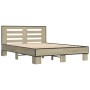 Estructura cama madera ingeniería metal roble Sonoma 120x190 cm de vidaXL, Camas y somieres - Ref: Foro24-3280118, Precio: 15...