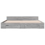 Cama con cajones madera ingeniería gris Sonoma 200x200 cm de vidaXL, Camas y somieres - Ref: Foro24-3280725, Precio: 193,99 €...