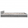 Cama con cajones madera ingeniería gris Sonoma 200x200 cm de vidaXL, Camas y somieres - Ref: Foro24-3280725, Precio: 193,99 €...