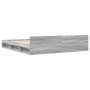 Cama con cajones madera ingeniería gris Sonoma 200x200 cm de vidaXL, Camas y somieres - Ref: Foro24-3280725, Precio: 193,99 €...