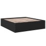 Black engineered wood bed frame 200x200 cm by vidaXL, Beds and slatted bases - Ref: Foro24-3280896, Price: 158,22 €, Discount: %