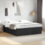 Black engineered wood bed frame 200x200 cm by vidaXL, Beds and slatted bases - Ref: Foro24-3280896, Price: 158,22 €, Discount: %