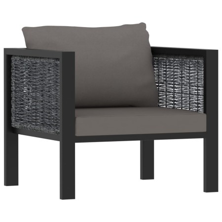 Modular sofa with anthracite gray synthetic rattan cushion by vidaXL, Modular outdoor sofas - Ref: Foro24-49395, Price: 151,1...