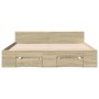 Sonoma oak engineered wood bed with drawers 140x200 cm by vidaXL, Beds and slatted bases - Ref: Foro24-3280750, Price: 167,21...