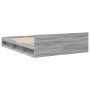 Cama con cajones madera ingeniería gris Sonoma 140x190 cm de vidaXL, Camas y somieres - Ref: Foro24-3280767, Precio: 169,75 €...