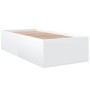 Estructura de cama madera de ingeniería blanca 100x200 cm de vidaXL, Camas y somieres - Ref: Foro24-3280958, Precio: 105,17 €...