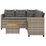 L-shaped garden sofa with table and gray PE rattan cushions by vidaXL, Garden sets - Ref: Foro24-369049, Price: 391,99 €, Dis...