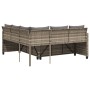 L-shaped garden sofa with table and gray PE rattan cushions by vidaXL, Garden sets - Ref: Foro24-369049, Price: 391,99 €, Dis...