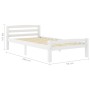 Solid white pine wood bed frame 90x200 cm by vidaXL, Beds and slatted bases - Ref: Foro24-322068, Price: 134,37 €, Discount: %