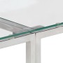 Console table silver stainless steel and tempered glass by vidaXL, Side tables - Ref: Foro24-349993, Price: 143,89 €, Discoun...