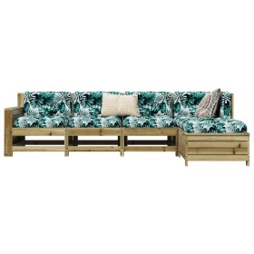 Gartensofa-Set 5-teilig aus imprägniertem Kiefernholz von vidaXL, Gartensets - Ref: Foro24-3250831, Preis: 337,92 €, Rabatt: %