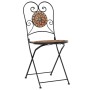 Folding bistro chairs 2 units terracotta ceramic by vidaXL, Garden chairs - Ref: Foro24-4003403, Price: 144,17 €, Discount: %