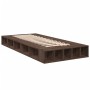 Oak brown engineered wood bed frame 90x190 cm by vidaXL, Beds and slatted bases - Ref: Foro24-3280530, Price: 121,73 €, Disco...