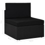 Garden furniture set 2 pieces black synthetic rattan by vidaXL, Modular outdoor sofas - Ref: Foro24-49502, Price: 155,53 €, D...