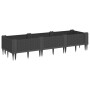 Planter with black PP pegs 125x40x28.5 cm by vidaXL, Pots and planters - Ref: Foro24-368012, Price: 37,99 €, Discount: %