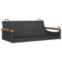 Banco columpio de ratán sintético negro 109x62x40 cm de vidaXL, Bancos de jardín - Ref: Foro24-368143, Precio: 92,38 €, Descu...