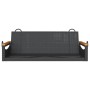 Banco columpio de ratán sintético negro 109x62x40 cm de vidaXL, Bancos de jardín - Ref: Foro24-368143, Precio: 92,38 €, Descu...