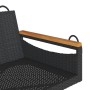 Schwarze Schaukelbank aus synthetischem Rattan, 109 x 62 x 40 cm von vidaXL, Gartenbänke - Ref: Foro24-368143, Preis: 92,34 €...