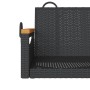 Schwarze Schaukelbank aus synthetischem Rattan, 109 x 62 x 40 cm von vidaXL, Gartenbänke - Ref: Foro24-368143, Preis: 92,34 €...