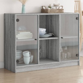 Aparador madera de ingeniería gris Sonoma 102x37x75,5 cm de vidaXL, Aparadores - Ref: Foro24-3295876, Precio: 101,24 €, Descu...