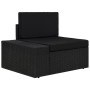 Juego de muebles de jardín 3 piezas ratán sintético negro de vidaXL, Sofás modulares de exterior - Ref: Foro24-49507, Precio:...