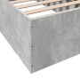 Estructura de cama madera de ingeniería gris hormigón 100x200cm de vidaXL, Camas y somieres - Ref: Foro24-3281052, Precio: 93...