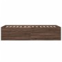 Brown oak engineered wood bed frame 75x190 cm by vidaXL, Beds and slatted bases - Ref: Foro24-3280985, Price: 100,31 €, Disco...